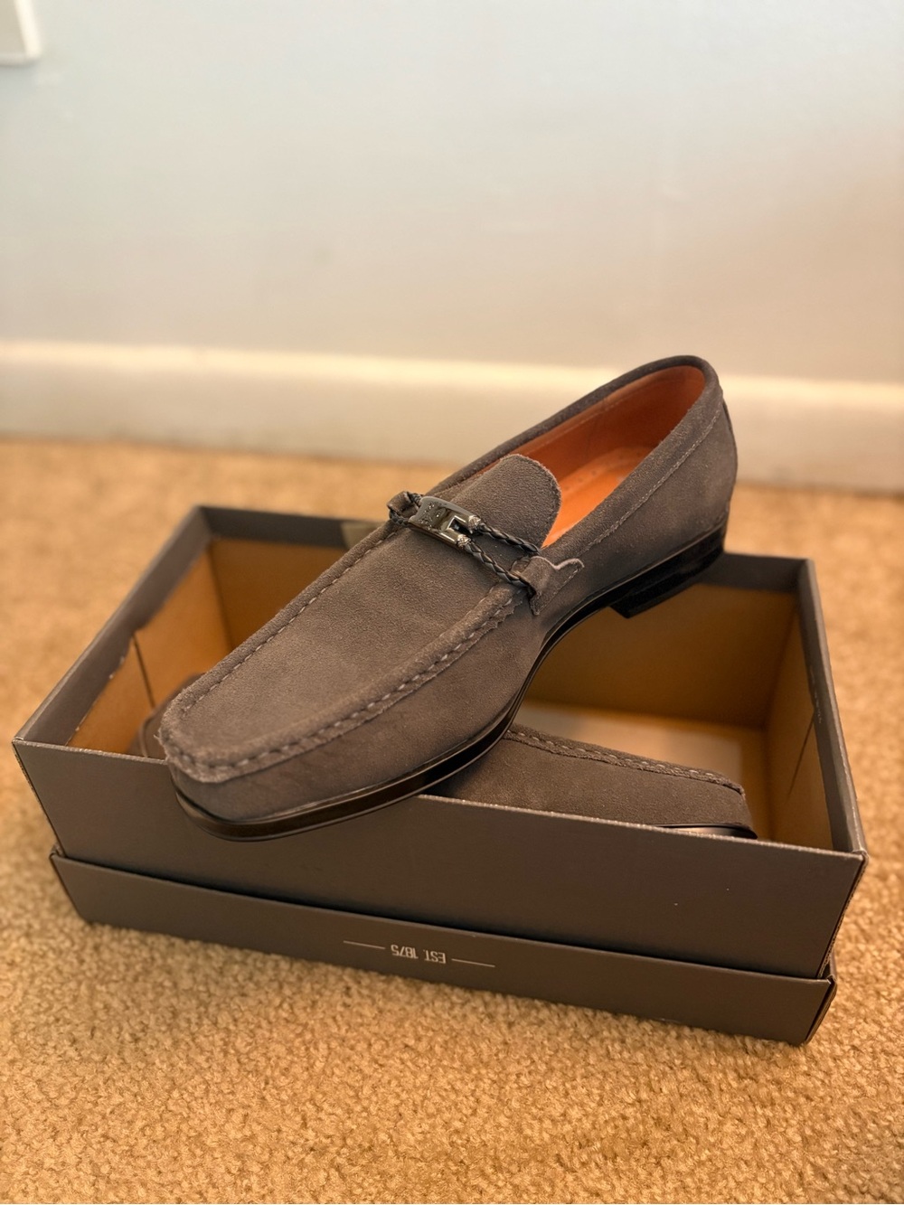 Stacy Adams Neville Gray Suede Loafers
